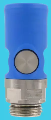 Coupleur pneumatique sécurité plastique ISO-B mâle cylindrique 3/8" DN5.5 mm