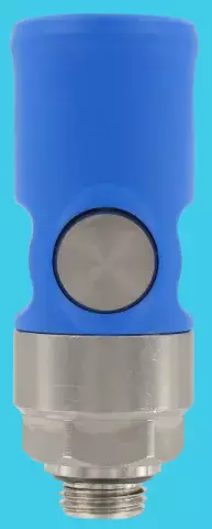 Coupleur pneumatique sécurité plastique ISO-B mâle cylindrique 1/4" DN5.5 mm