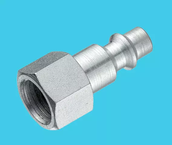 Embout acier traité coupleur pneumatique ISO-B DN8 femelle cylindrique 3/8"