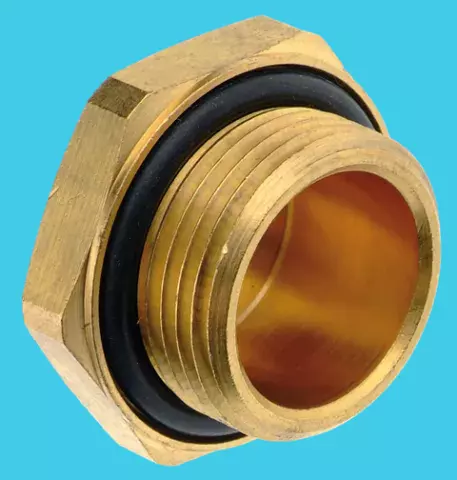 Bouchon mâle cylindrique en laiton avec o-ring