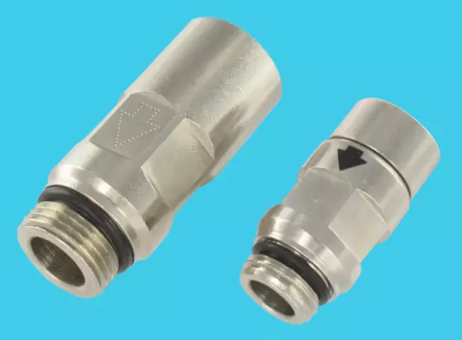 Clapet anti-retour basse pression mâle/femelle BSP cylindrique G1/4"