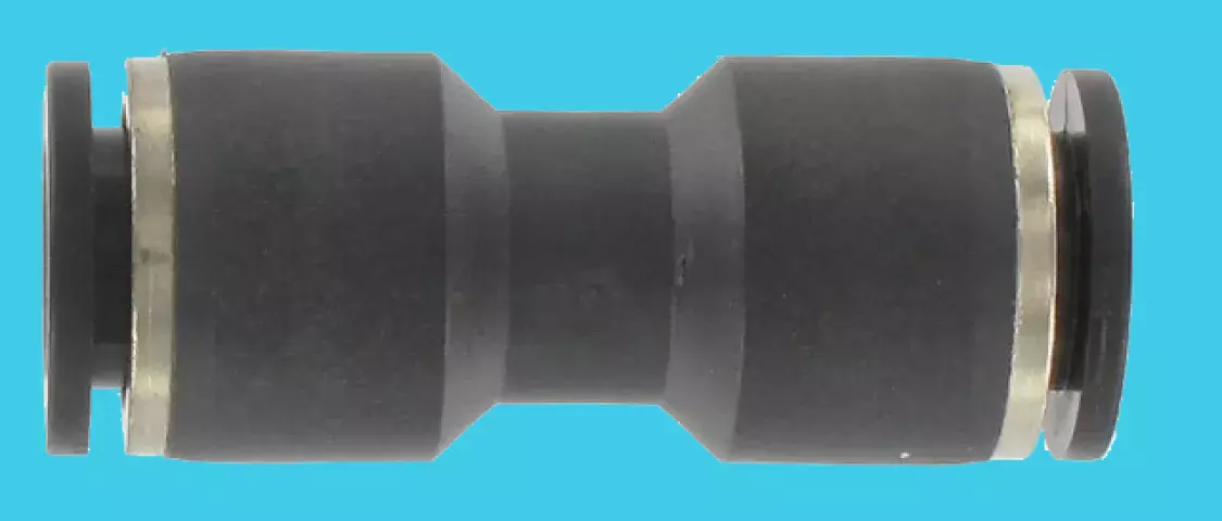 Raccord instantané laiton/résine droit double