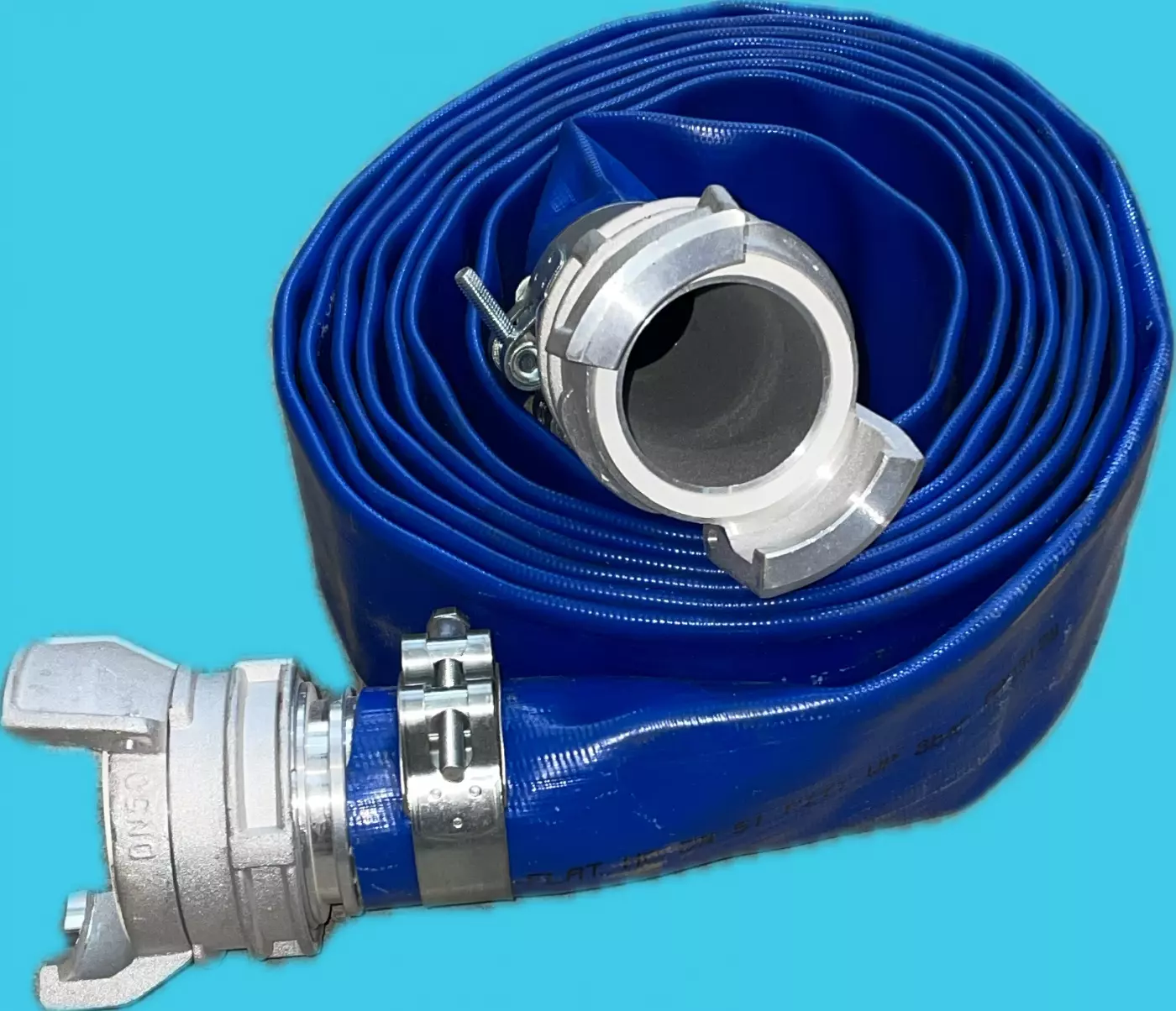 Flat pompier Bleu - DN51 - 5M Serti