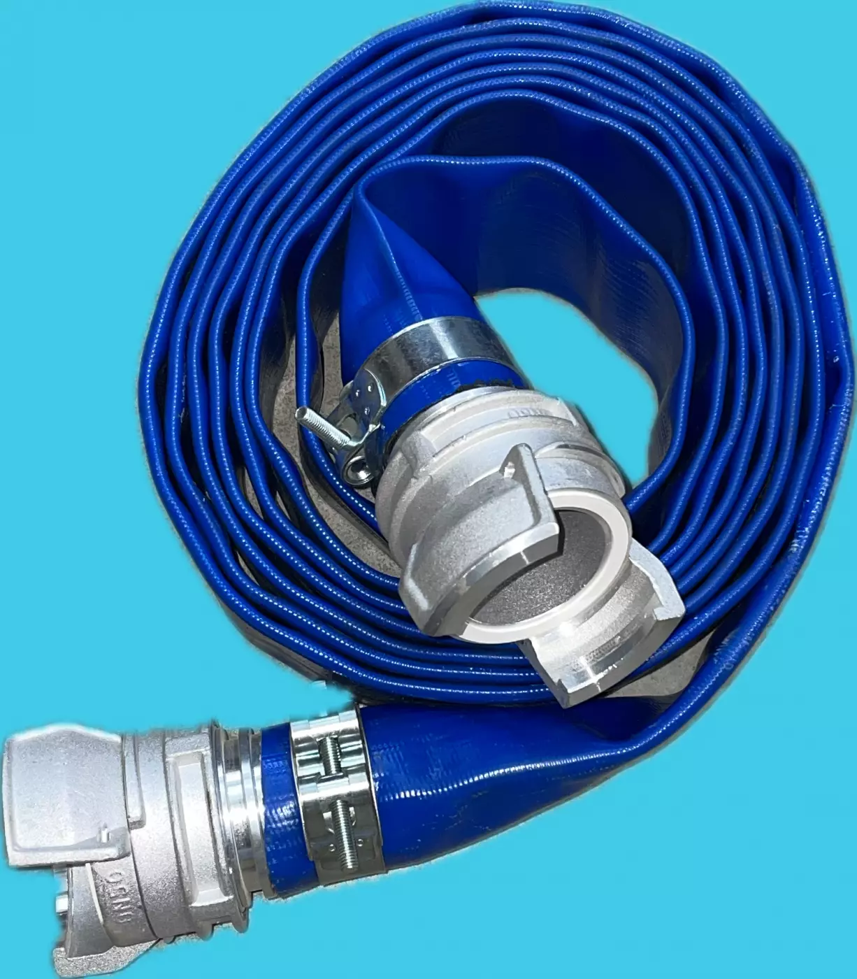 Flat pompier Bleu - DN51 - 5M Serti