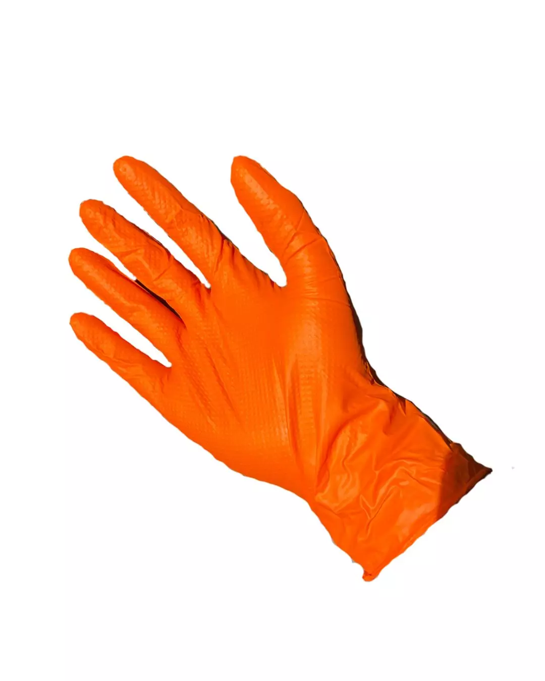 Gants de protection nitrile orange jetable - T9/L