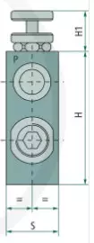 Régulateur de débit hydraulique - 3 VOIES - 1/2"