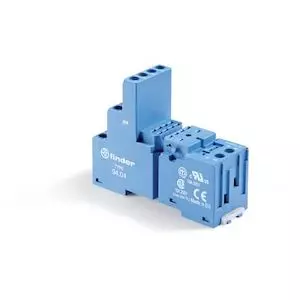 Support 10A 250V série 5532, bleu, étrier métal, bobine et contacts séparés