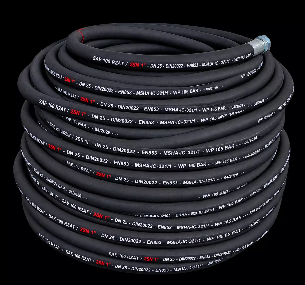 TUYAU HP - 1" - 2 TRESSES - ANTI-ABRASIF