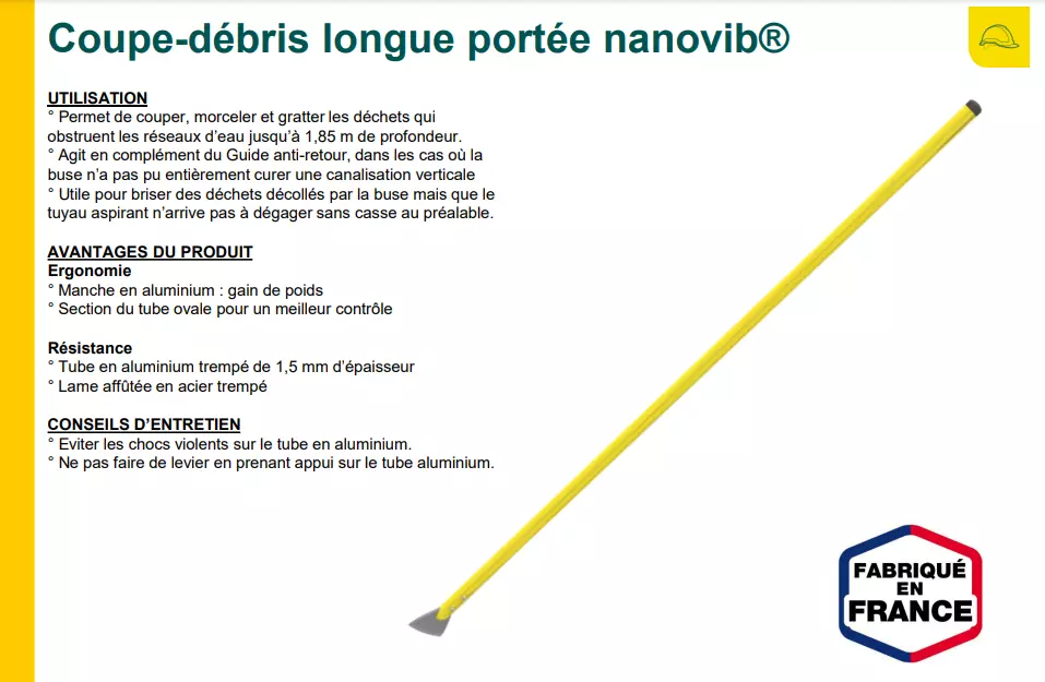 COUPE-DEBRIS LONGUE PORTEE