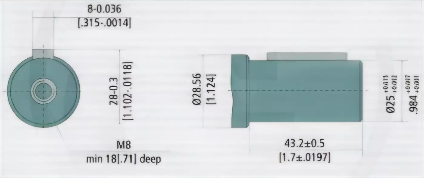 Moteur MP 100, Ø : 25mm - M+S-