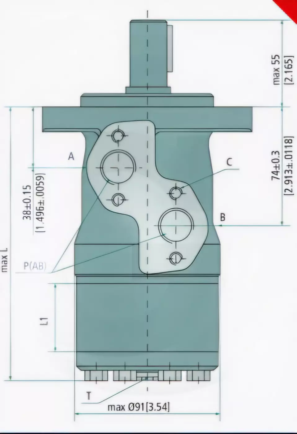 Moteur MP 100, Ø : 25mm - M+S-