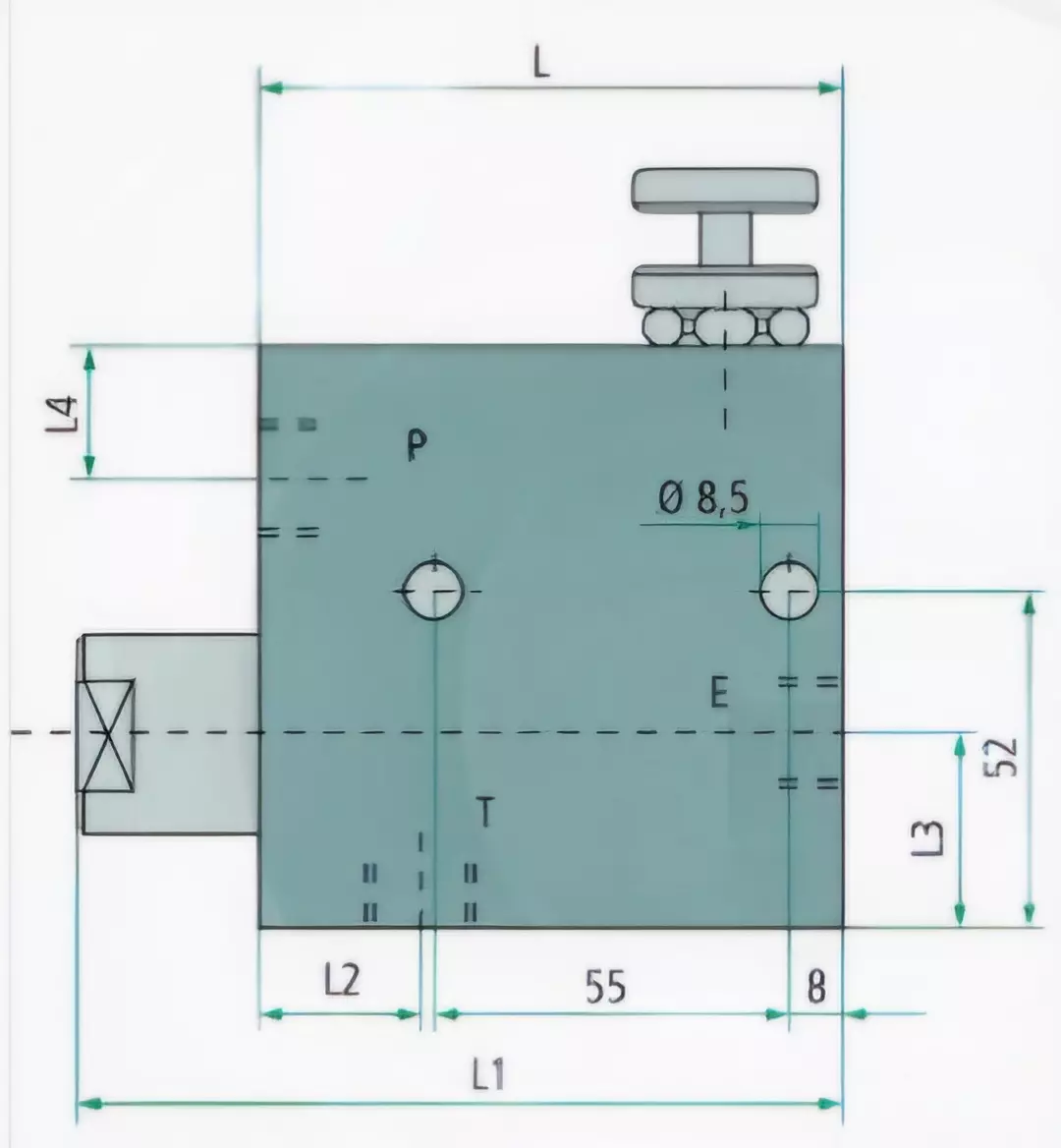 Régulateur de débit hydraulique - 3 VOIES - 1/2"